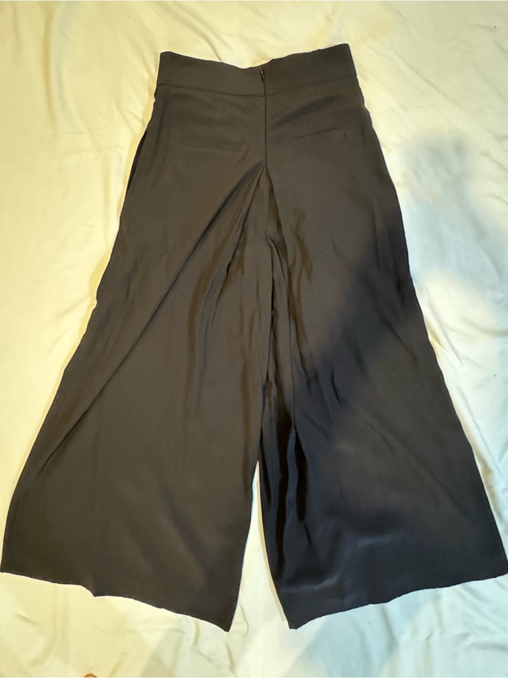 Tibi 100% Silk Black Wide-Leg Palazzo Pants - Picture 2 of 10
